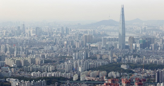 서울 송파, 강남 일대 아파트 단지 모습.    연합뉴스